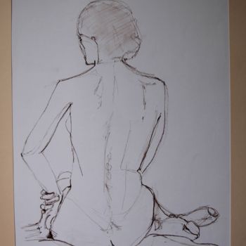 Drawing titled "NR  N°84" by R. Cavalié, Original Artwork, Chalk