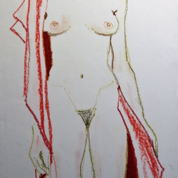 Tekening getiteld "NR  N°140" door R. Cavalié, Origineel Kunstwerk, Pastel