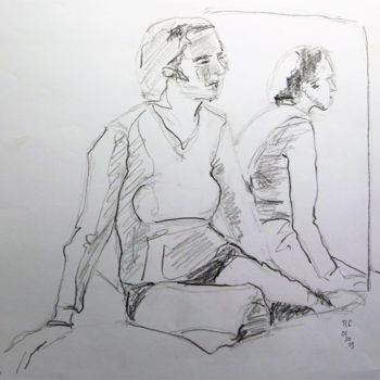 Drawing titled "NR  N°147" by R. Cavalié, Original Artwork, Graphite