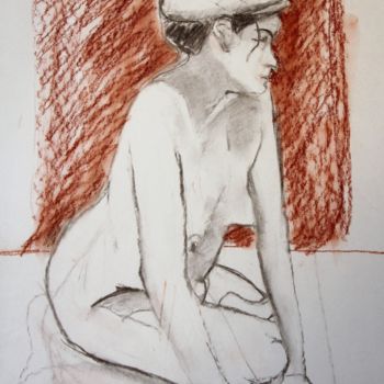 Drawing titled "NR  N°178" by R. Cavalié, Original Artwork, Chalk