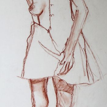 Drawing titled "NR  N°181" by R. Cavalié, Original Artwork, Chalk
