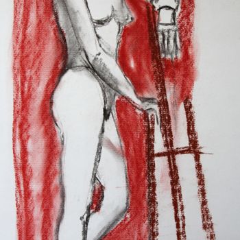 Drawing titled "NR  N°187   SPP" by R. Cavalié, Original Artwork, Chalk