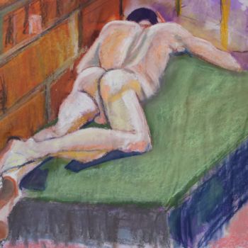 Dessin intitulée "N°458   Le cosy" par R. Cavalié, Œuvre d'art originale, Pastel