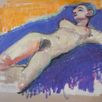 Drawing titled "N° 461   Viduité…" by R. Cavalié, Original Artwork, Pastel