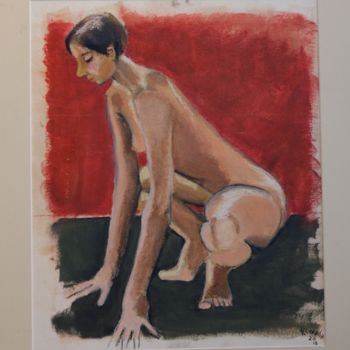 Rysunek zatytułowany „N°761   Flexion” autorstwa R. Cavalié, Oryginalna praca, Pastel