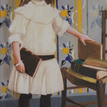 Pintura intitulada "N° 1124   Elle, à l…" por R. Cavalié, Obras de arte originais, Óleo Montado em Armação em madeira