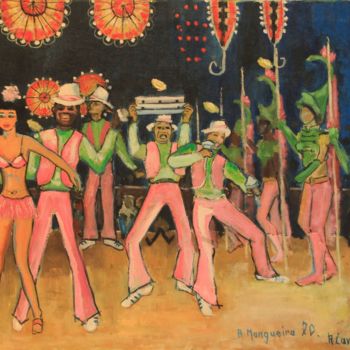 绘画 标题为“N° 25  Carnaval de…” 由R. Cavalié, 原创艺术品, 油 安装在木质担架架上