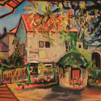 Drawing titled "N°190 A Chatillon-p…" by R. Cavalié, Original Artwork, Pastel