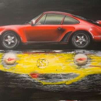 Schilderij getiteld "Reflet 911" door Roger Dame, Origineel Kunstwerk, Acryl