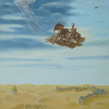 Peinture intitulée "le-radeau-de-la-med…" par Roger Foucher-Lottin, Œuvre d'art originale, Acrylique