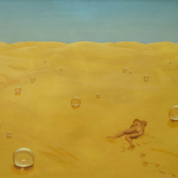 Peinture intitulée "la-soif.jpg" par Roger Foucher-Lottin, Œuvre d'art originale, Huile