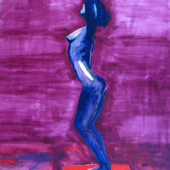 Painting titled "Statuesque" by Robert Grubbs, Original Artwork, Watercolor