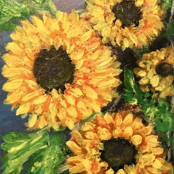 Pintura intitulada ""Die Sonnenblumen E…" por Roman Koshmanov, Obras de arte originais, Acrílico