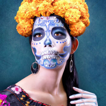 Photography titled "La Catrina in blue…" by R&N Photography, Original Artwork, Digital Photography