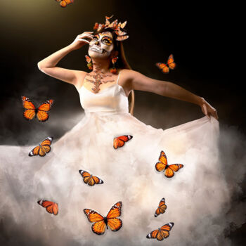 Photographie intitulée "Monarch butterflies…" par R&N Photography, Œuvre d'art originale, Photographie numérique