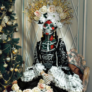 Photography titled "La Catrina with whi…" by R&N Photography, Original Artwork, Digital Photography