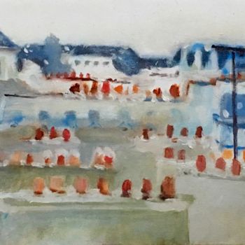 Malerei mit dem Titel "Les toits de Paris" von Richard Nichanian, Original-Kunstwerk, Öl