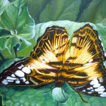Malarstwo zatytułowany „papillon 1” autorstwa R Pin, Oryginalna praca, Olej