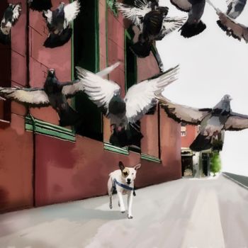 "Ghost dog" başlıklı Resim Roman Provvedi tarafından, Orijinal sanat, Dijital Resim