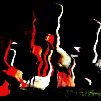 Arte digitale intitolato "flamingo - flamant" da R.W.Born, Opera d'arte originale, Fotografia manipolata