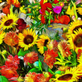 Fotografia intitulada "Summer flowers - fl…" por R.W.Born, Obras de arte originais, Fotografia Manipulada