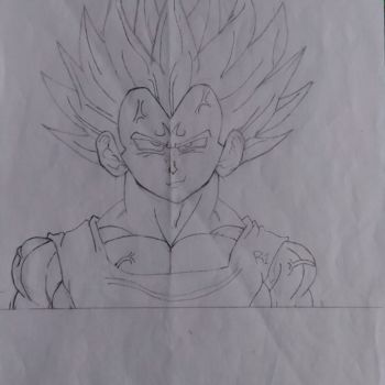 Disegno intitolato "dessin dragon ball…" da R1, Opera d'arte originale, Matita