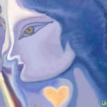 Digital Arts με τίτλο "Blue Lady - 3" από Raza-E-Mustafa Awan, Αυθεντικά έργα τέχνης