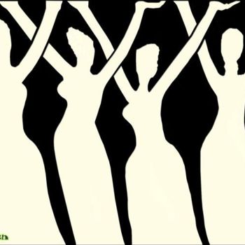 Digital Arts titled "Dancing Girls" by Raza-E-Mustafa Awan, Original Artwork