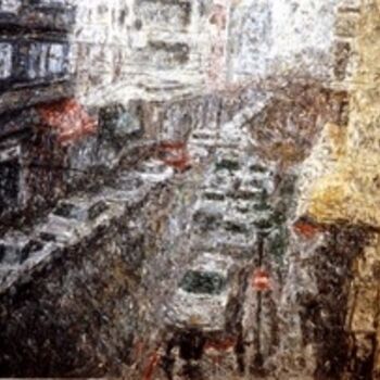 Painting titled "Market & Streets 18" by Raanan Spiro, Original Artwork