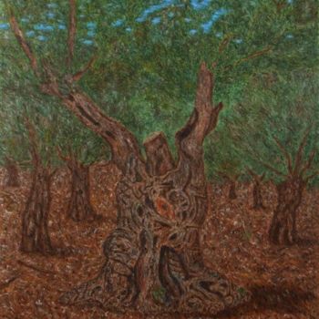 Painting titled "Tree 5" by Raanan Spiro, Original Artwork
