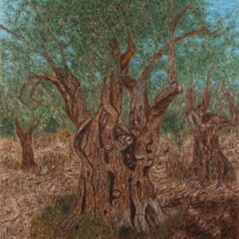 Painting titled "Tree 13" by Raanan Spiro, Original Artwork