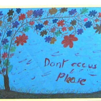 Peinture intitulée "Dont accuse my plea…" par Raba Martinet, Œuvre d'art originale