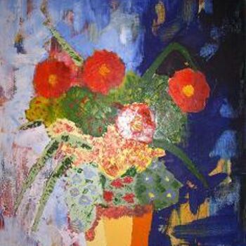 Painting titled "vase" by Rabie Rahmouni, Original Artwork