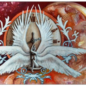 Peinture intitulée "Seraph Among Times" par Ramona Boehme (raboeart), Œuvre d'art originale, Huile