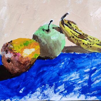 Painting titled "Des Fruits" by Rabraj Saimy, Original Artwork, Acrylic