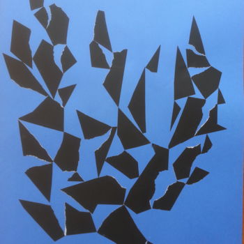 Peinture intitulée "night-bird-of-blue-…" par Rbio, Œuvre d'art originale, Autre