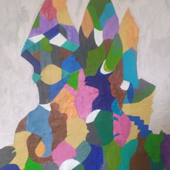 Картина под названием "LE CHATEAU DE NOS E…" - Rbio, Подлинное произведение искусства, Акрил Установлен на Деревянная рама д…