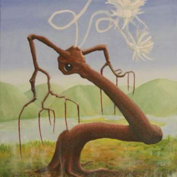 Malerei mit dem Titel "arbre" von Xavier Raby, Original-Kunstwerk, Öl