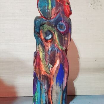 Sculpture titled "Untitled" by Raca, Original Artwork, Wood