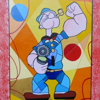 Painting titled "Popeye" by Diego Racconi, Original Artwork, Other