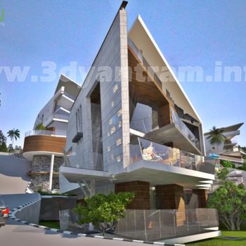 Digital Arts titled "3D Exterior Renderi…" by Rachana Desai, Original Artwork, Architecture