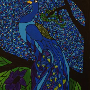 Pintura titulada "Peacock Blue" por Rachel Olynuk, Obra de arte original, Acrílico