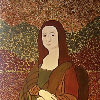 Painting titled "mona-lisa" by Rachel Olynuk, Original Artwork, Acrylic