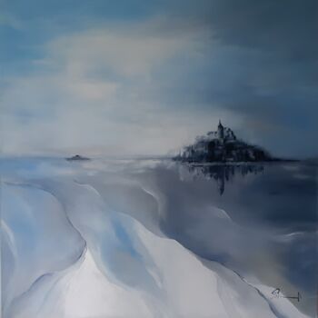 "Mont St Michel" başlıklı Tablo Rachel Lacome tarafından, Orijinal sanat, Petrol