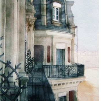 Malarstwo zatytułowany „L'Hotel du Palais” autorstwa Rachel Loeffler, Oryginalna praca