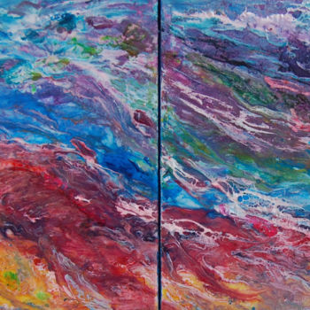 Peinture intitulée "tropical wave 2" par Rachel Mccullock, Œuvre d'art originale, Autre