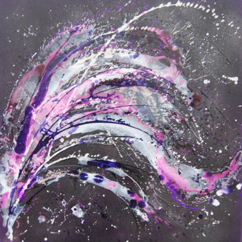 Schilderij getiteld "Neptune's Galaxy" door Rachel Mccullock, Origineel Kunstwerk, Acryl