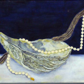 Painting titled "perles.jpg" by Rachida Bey, Original Artwork, Oil