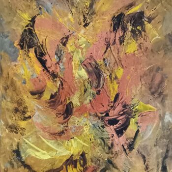 Painting titled "PAPILLON Couleur" by Rackel, Original Artwork, Acrylic
