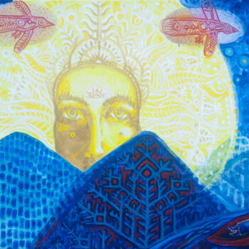 Картина под названием "young sun" - Radamira Radey, Подлинное произведение искусства, Акрил